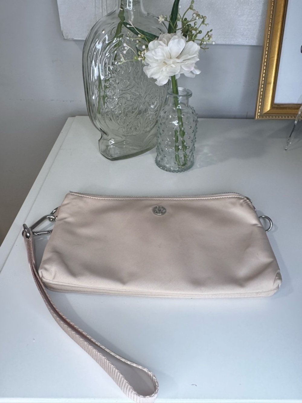 RARE Lululemon Now & Always Pouch Misty Shell Blush Pink Wristlet Sold Out - Picture 6 of 14